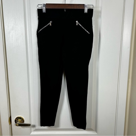 Zara Trafaluc CollectionBlack Dress Pants Leggings with Zipper Pockets Size M - Picture 1 of 3